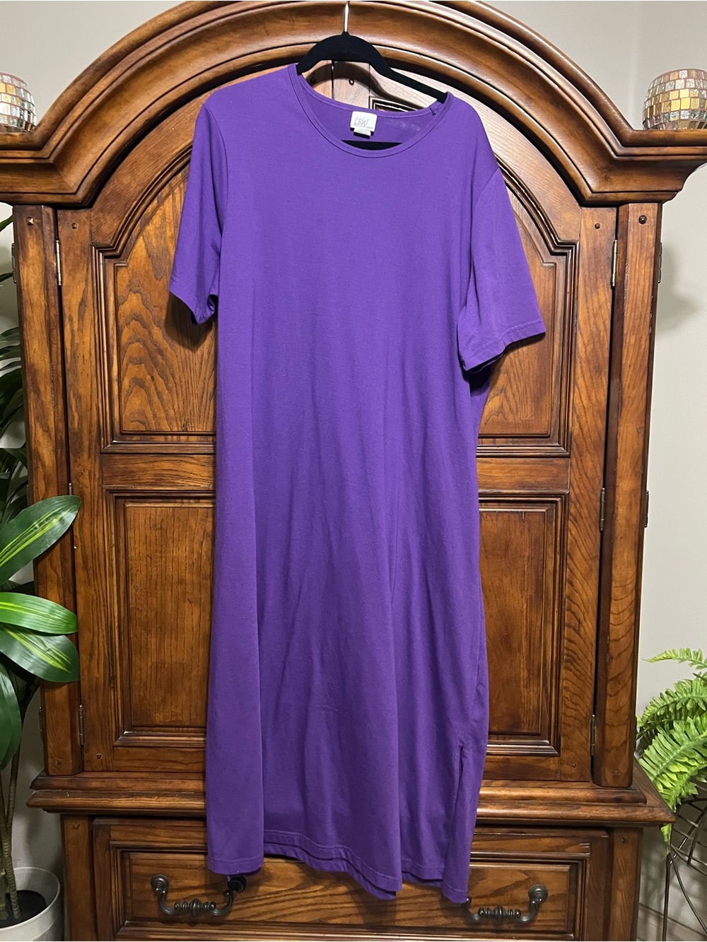 Vintage CBW Knits Purple Maxi Dress – Size 1X – Made in USA